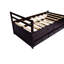 Lit simple avec tête de lit solide et lit gigogne escamotable - trois tiroirs pour une chambre fonctionnelle moderne-2077136465