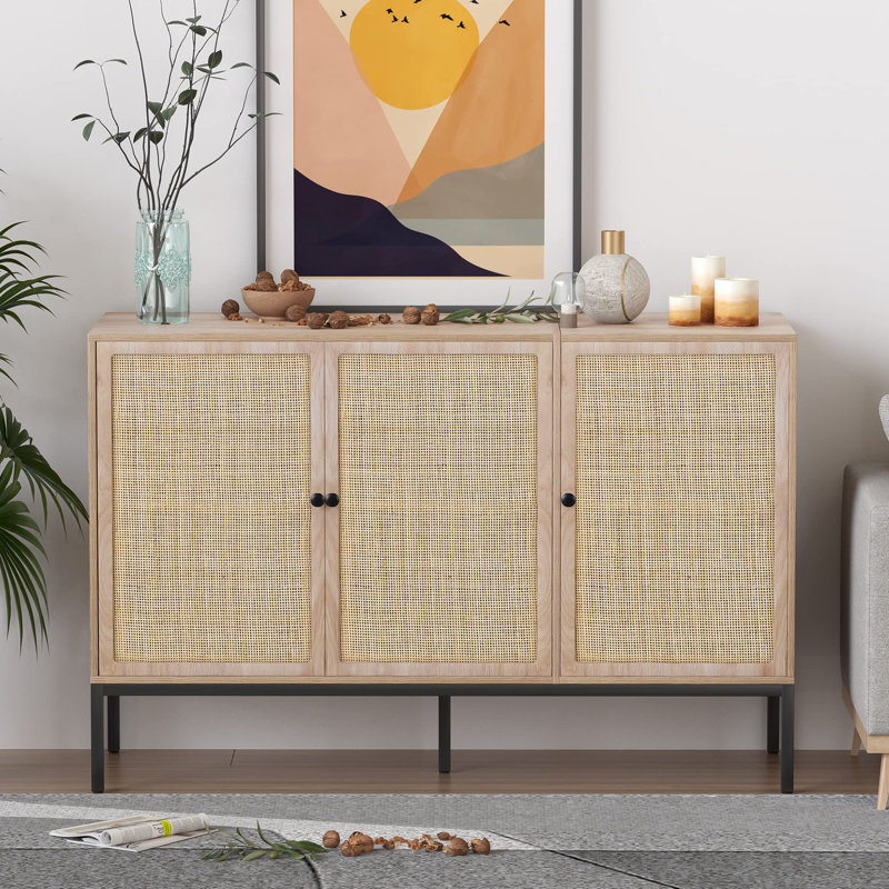 Beachcrest Home Leclair Natural Rattan 47'' Wide Sideboard & Reviews ...