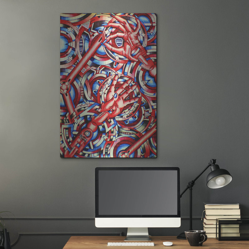 «Hands Of Time» par Abstract Graffiti, art mural, H 36 po x l 24 po