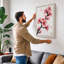 Moonlit Cherry Blossom Japandi - Wrapped Canvas-1306390455-1306390443
