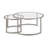 Kahoka 36" Glass And Steel Round Nested Coffee Tables-2141362525