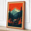 Mountain at Dusk Retro - Wrapped Canvas-131761950-131761951