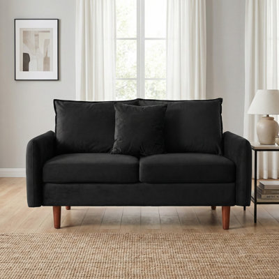 Apartment Sofa 56.5" Velvet Round Arm Loveseat