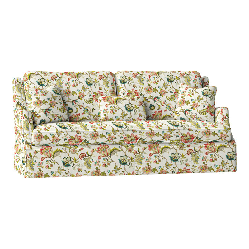 Savannah 87.5" Chenille Round Arm Sofa with Reversible Cushions, 8703 Oatmeal