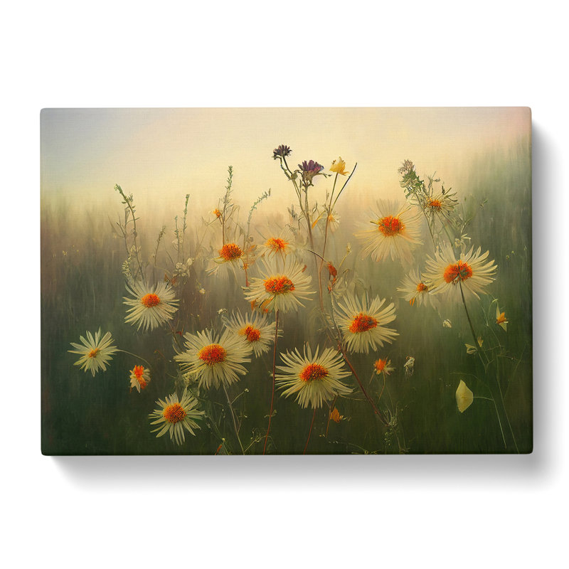 Joyous Wildflowers Floral - Wrapped Canvas Print, 50cm H x 76cm W x 3cm D