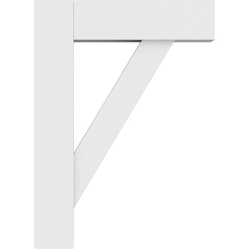 Support en PVC de qualité architecturale standard standard avec extrémités en bloc, H 22 po x l 3 po x P 16 po