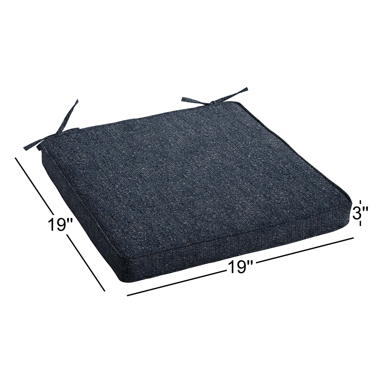 Sunbrella® Seat Cushion, Improve Indigo Sunbrella®, 19" x 19"
