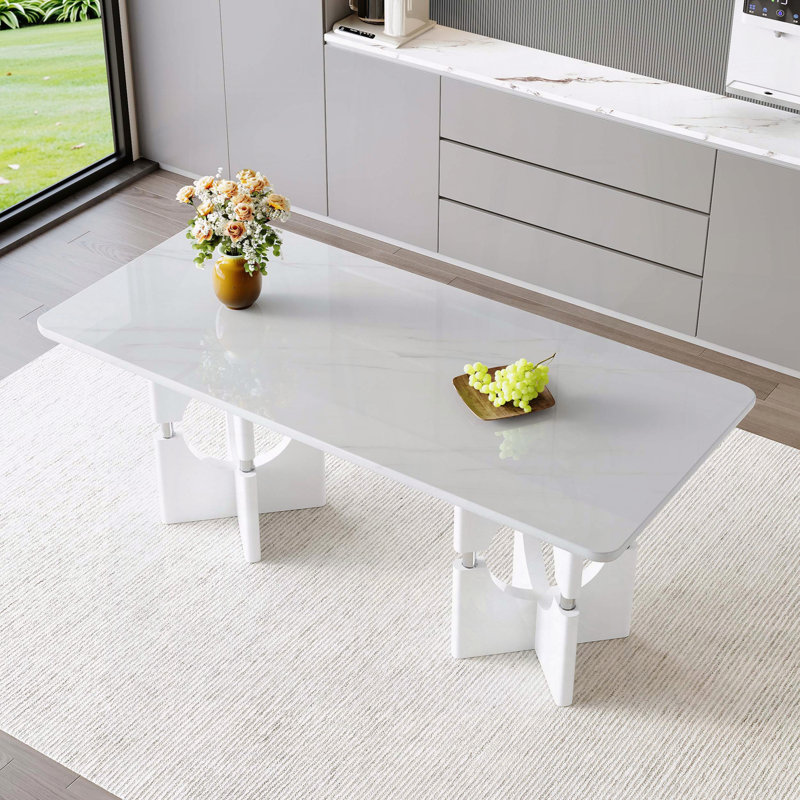 Table de salle à manger Modern, Blanc