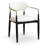 Eligah Vegan Leather Upholstered Dining Arm Chair-6766386-6766377