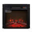 Chaufferette électrique 120V 18 "1400W, flammes réalistes, verre trempé noir, bouton tactile et télécommande, foyer chaleureux, chauffage 1400W, effet de flamme, télécommande, look moderne