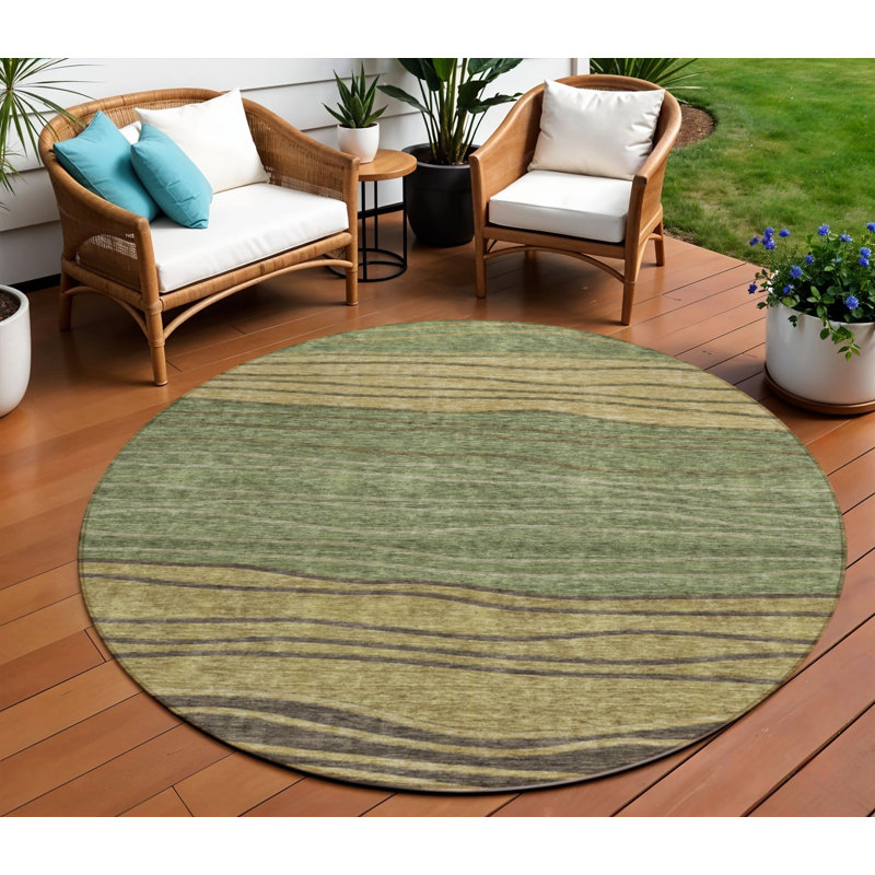 Tapis intérieur lavable rayé 8 pi