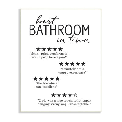 «Best Bathroom Five Star», «Bath Bath» - art textuel