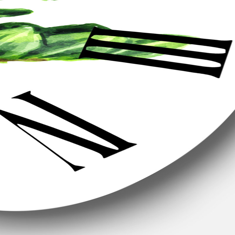 Horloge murale traditionnelle Zamioculcas, Surdimensionné