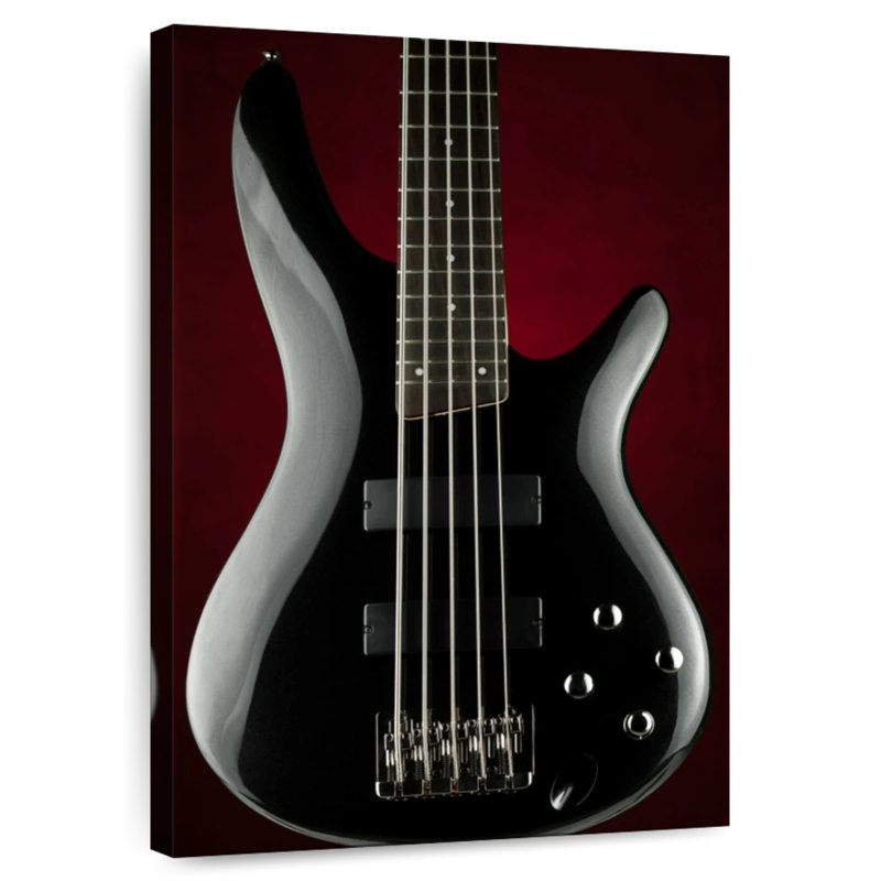 Guitare électrique noire Abarca, H 45 po x l 30 po
