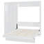 Lit blanc compact avec tablettes, garde-robe, lumières à DEL - pour le bureau personnel, la chambre d'amis, la salle de sport-270759374-270759369