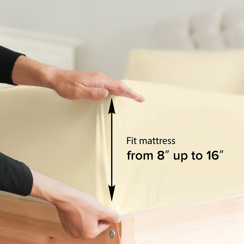 Premium Cooling, Soft & Wrinkle Free Sheet Set - Ultra Soft & Premium Hotel Luxury Bed Sheet Set, Off White