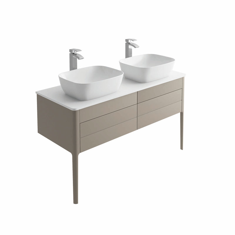 Stark 1200cm Double Bathroom Vanity Base Only in Grey