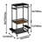 Heavy Duty Metal Garage Organizer with Wheels - Workshop Tool Storage Rack for Tools and Accessories, Black