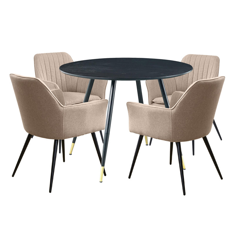 Haywards 4 - Person Dining Set, Brown, Brown