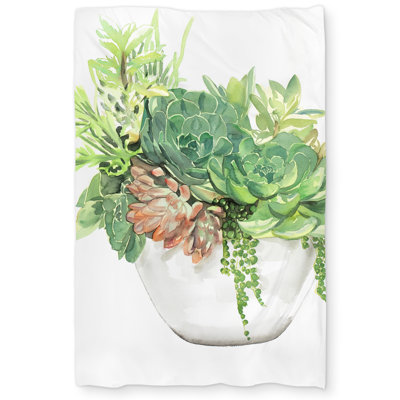 Succulent Assortment in a Pot - Exotic Leaves Duvet Cover