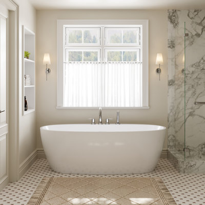 67" x 31" Freestanding Soaking Acrylic Bathtub