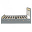 Grand lit plateforme moderne avec lit gigogne et 2 tiroirs-756450237