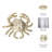 Kearria Metal Crab Figurine - 7" Coastal Aluminum Decor for Home, Office, Bedroom, or Living Room-1268582467