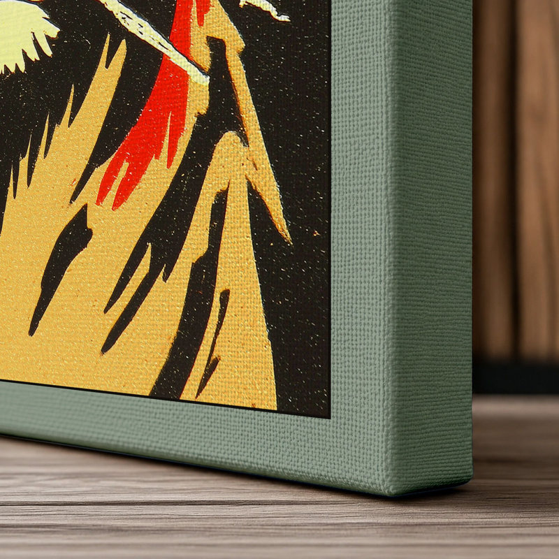 Bold Tiger Face Geometric - Print, 24x16 - 61.0 x 40.6 cm, Sage Border