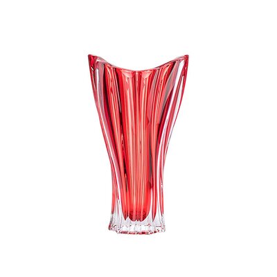 Kellam Red 14"" Indoor / Outdoor Table Vase -  Ivy Bronx, 41280BABD3D14723AE4E2AB800E4D647