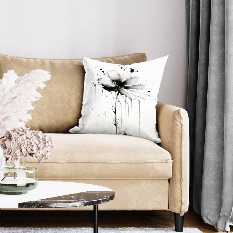 Exploding Flower Abstract Flowers Throw Pillow - Home Decor – Poly Twill Throw Pillow with Insert, Double-Sided Print