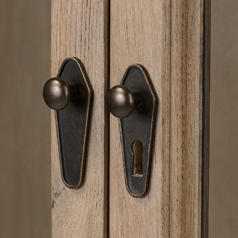 Sussex Wide Cabinet-Smoked Black, Drifted Oak