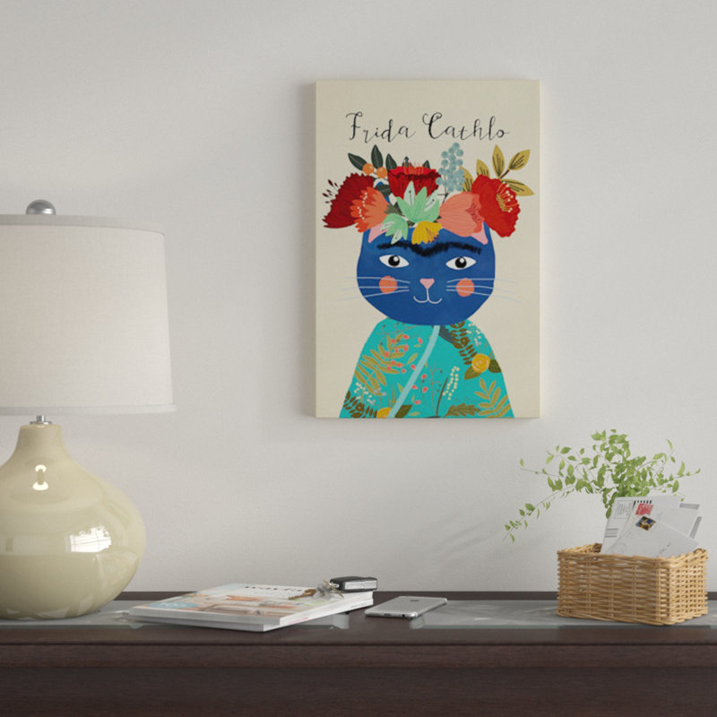 " Frida Cathlo " by Mia Charro, 18" H x 12" W x 1.5" D, No Mat, Wrapped Canvas