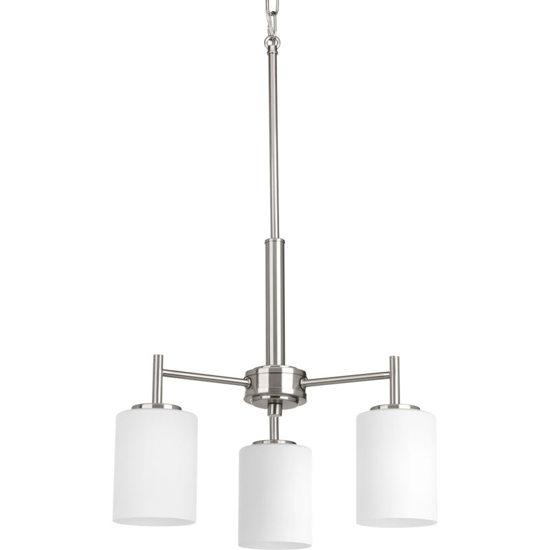 Sarsfield 3 - Light Dimmable Classic / Traditional Chandelier, Brushed Nickel