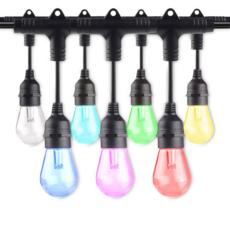 Solana 36-foot Smart String Light Kit with Shatter Resistant RGB Color Changing LED Light Bulbs