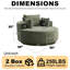 Fauteuil d'appoint rembourré en velours côtelé 55 po Victoria avec base pivotante à 360 ° Victoria-122549836