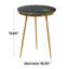 Table d'appoint en céramique avec plateau en marbre noir Erhart