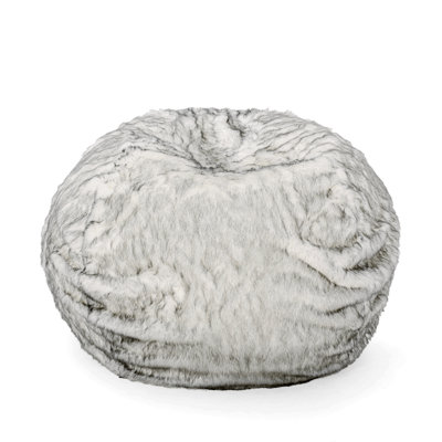 Negar 5 Foot Rounded Short Faux Fur Bean Bag