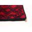 Tapis décoratif en laine rouge de conception unique 6 pi 9 po X 9 pi 9 po noué à la main