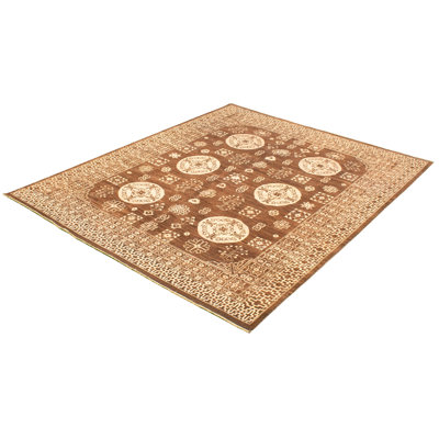 Yaak One-of-a-Kind 8'1" X 9'10" 2010s Wool Area Rug in Brown