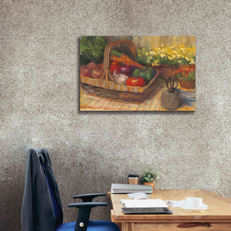«Glynnis Summer Produce On Canvas» par Carol Rowan, reproduction, H 26 po x l 40 po x P 1,5 po