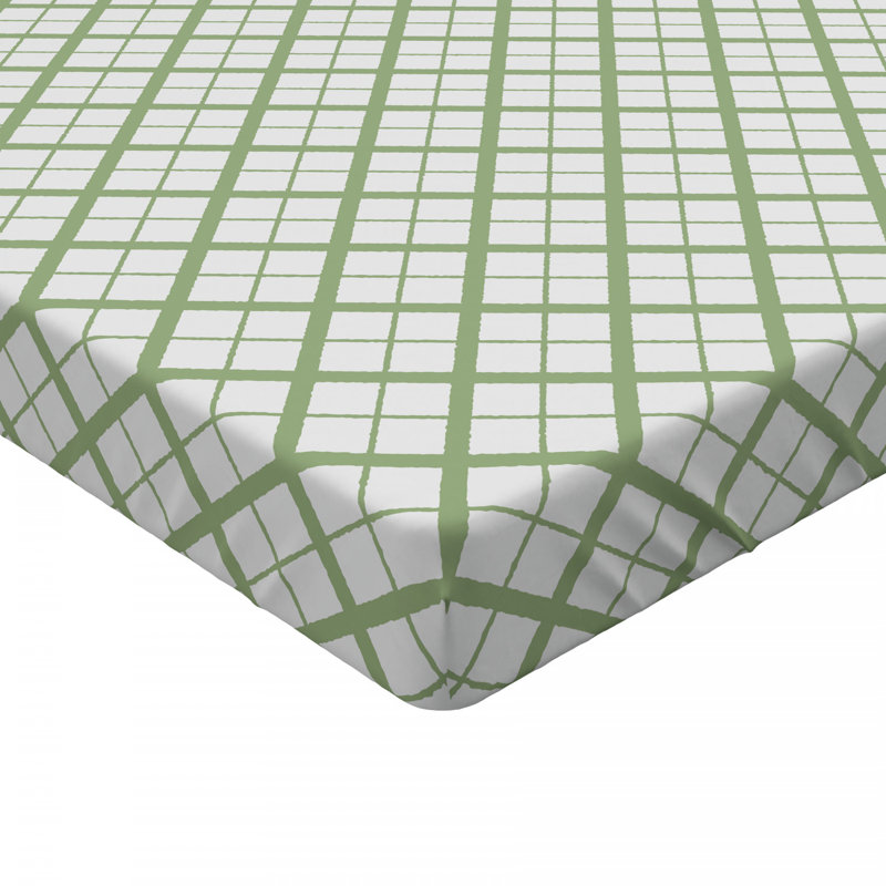 Microfiber Geometric Fitted Sheet, Twin Fitted Sheet