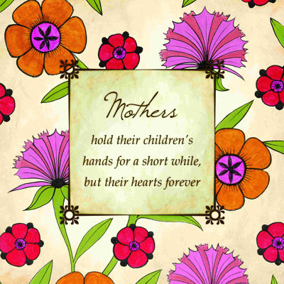 «Mothers Whimsy Floral», art textuel sur toile tendue