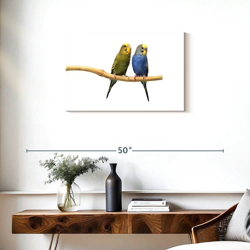 Parakeets, 20" H x 30" W