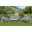 Canapé simple d'extérieur toutes saisons avec coussins confortables, durable et élégant pour tout espace extérieur