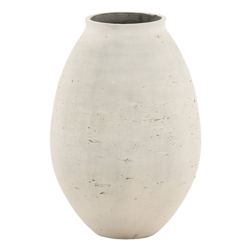 Charon Vase, Antique White, 16" H x 11" W x 11" D