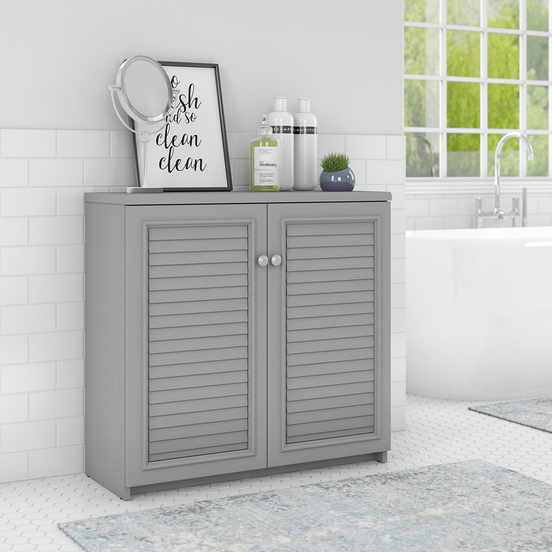 Armoire de rangement à 3 tablettes Waelder, Gris Cape Cod