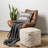 Beckett 17.7" Wide Square Pouf Ottoman