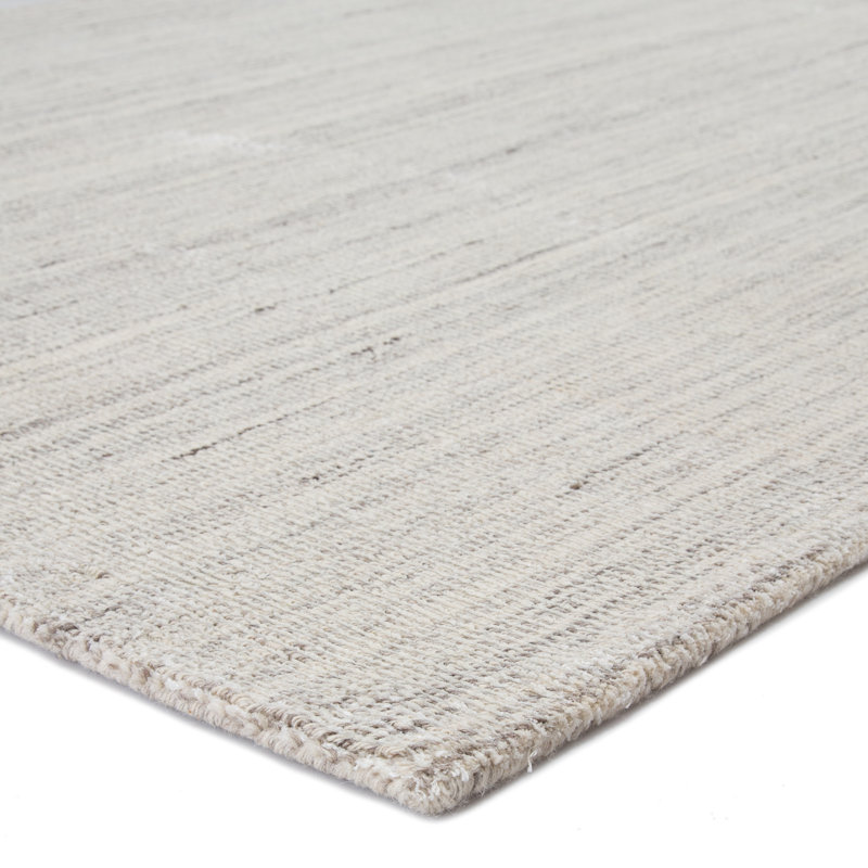 Tapis crème / gris tissé à la main , Rectangle 12 pi x 15 pi