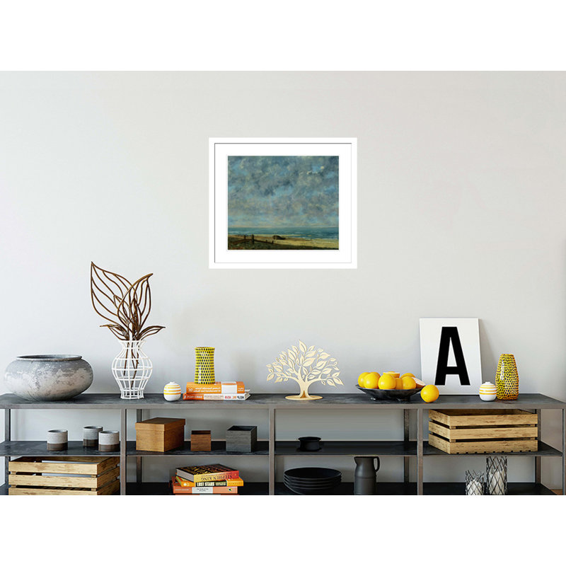 «The Sea» par Gustave Courbet, impression giclée sur cadre, H 23,5 po x l 26,62 po