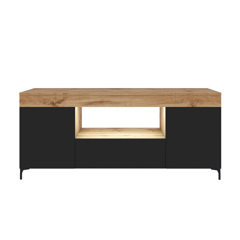 TV Stand for TVs up to 60", Oak/Black